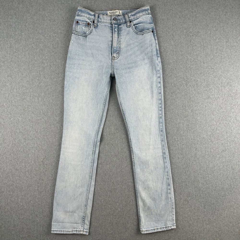 Abercrombie & Fitch Jeans Womens 25 Light Blue 90s Slim Straight Ultra High Rise